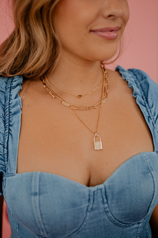 Locked in Love Necklace necklace Fray Clothing 