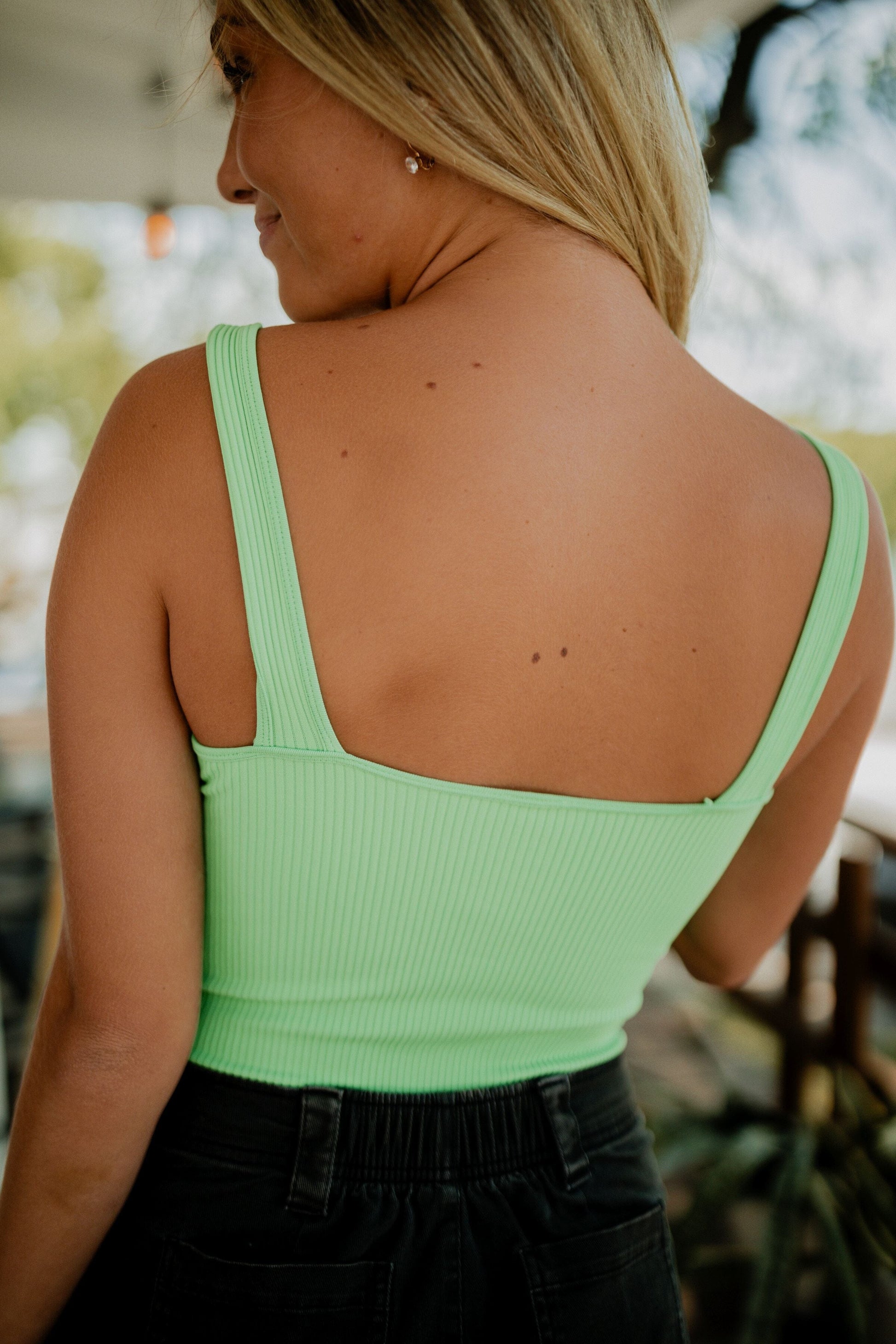 Lucky Ribbed Bodysuit Top by together 