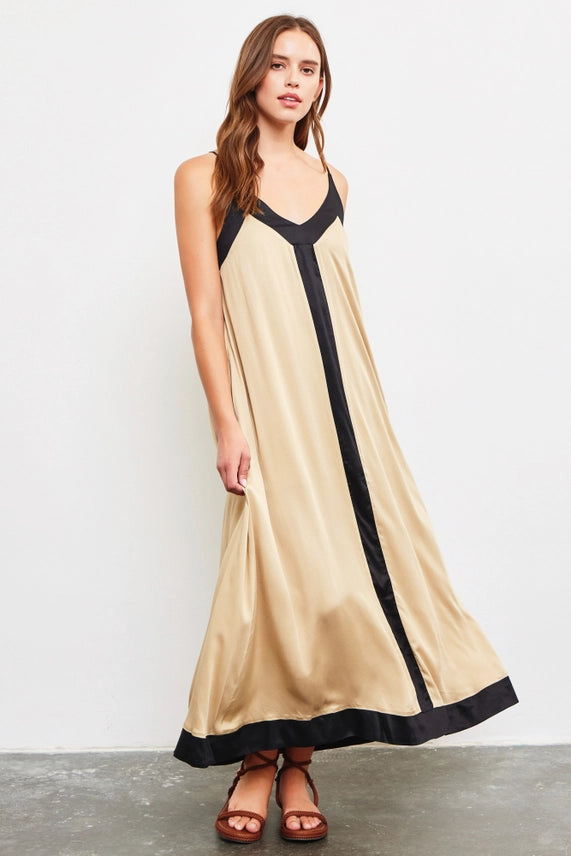 Luna Color Block Maxi Dress Dresses mustard seed 