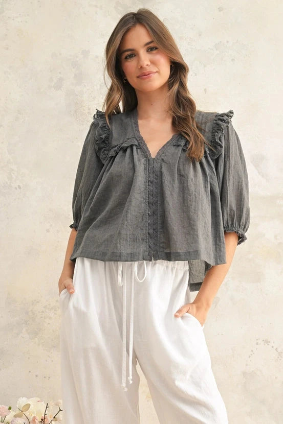 Luna Lace Top top miou muse 