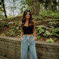 Madison Wide Leg Denim Pants Jeans miou muse 