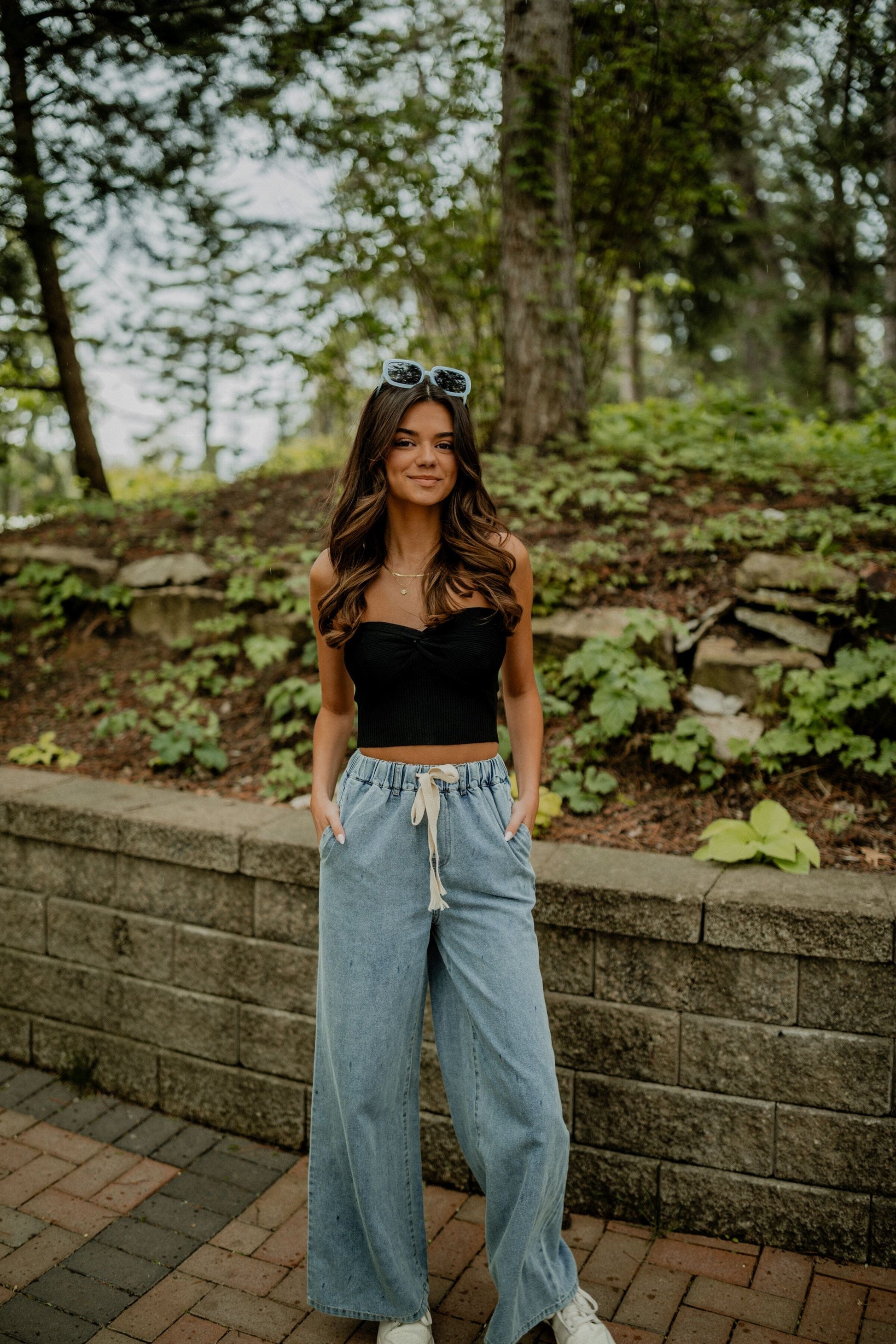 Madison Wide Leg Denim Pants Jeans miou muse 