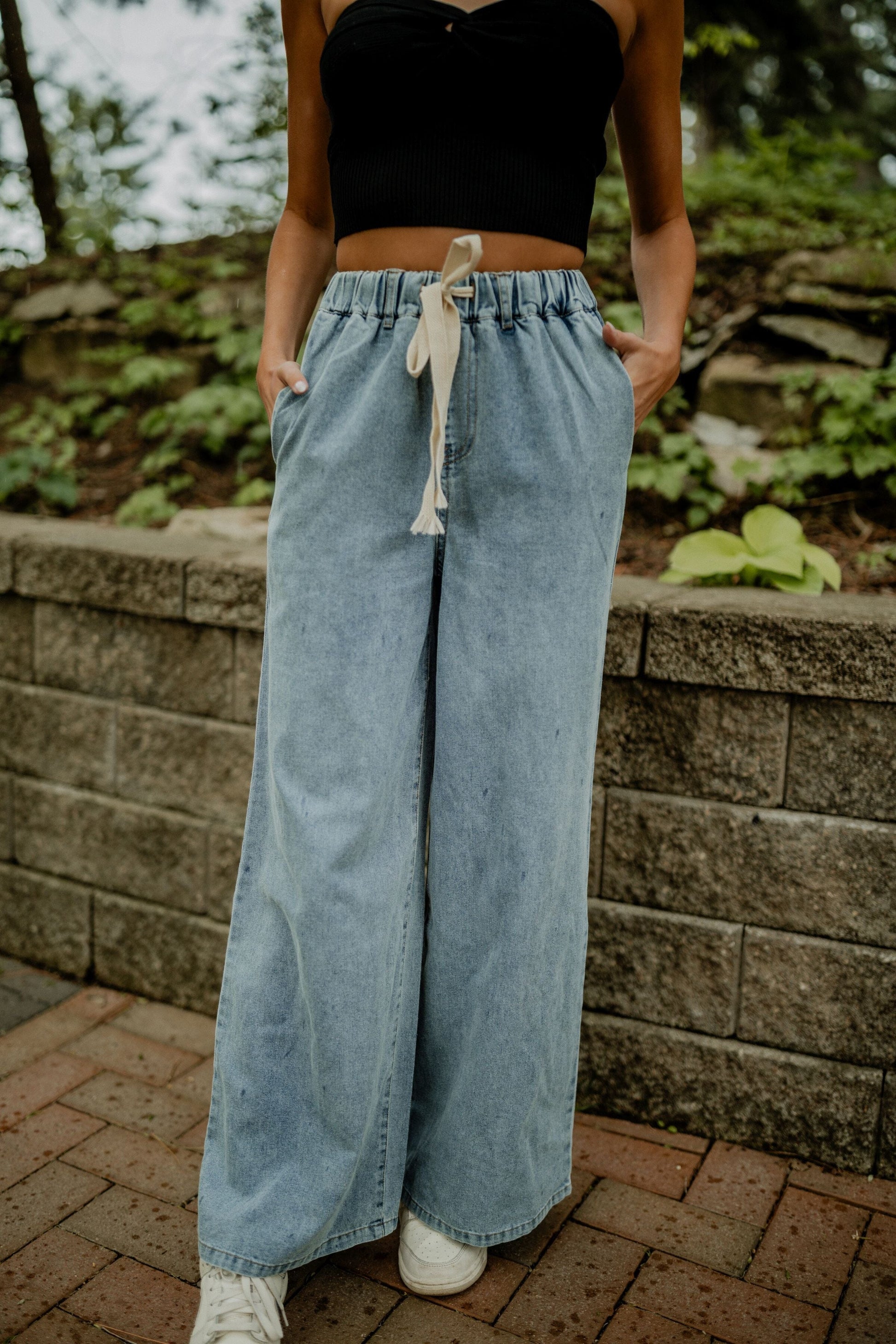 Madison Wide Leg Denim Pants Jeans miou muse 