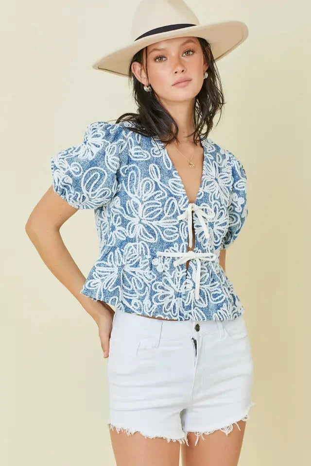 Meadow Peplum Top top main strip 