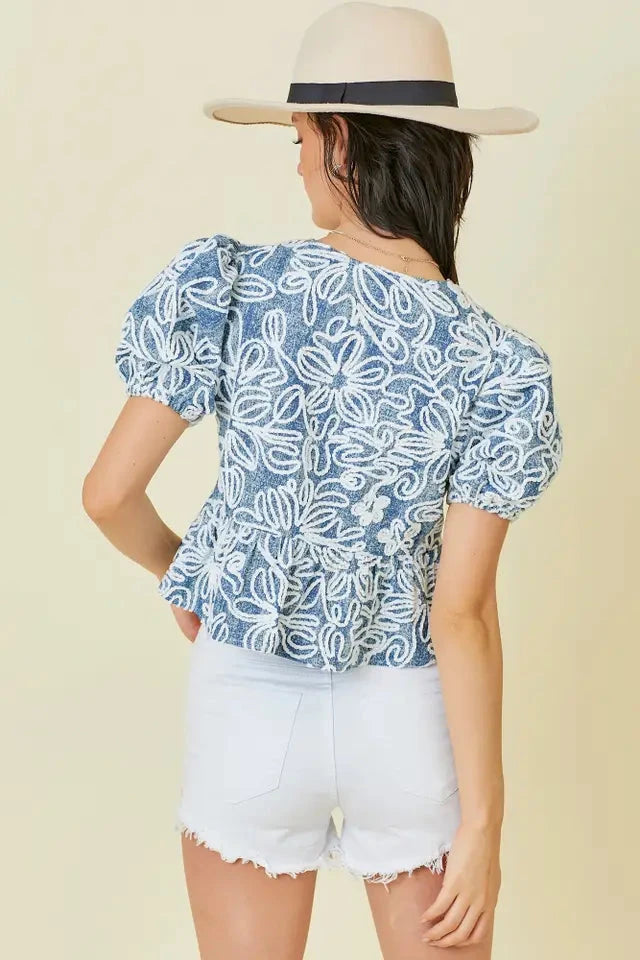 Meadow Peplum Top top main strip 