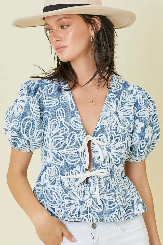 Meadow Peplum Top top main strip 