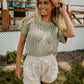 Mollie Frayed Hem Shorts shorts mustard seed 