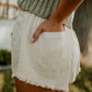 Mollie Frayed Hem Shorts shorts mustard seed 