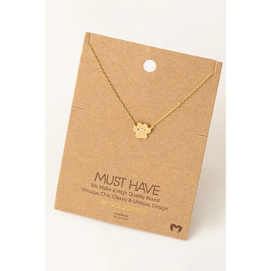 Paw Print Charm Necklance Earrings fame 