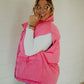 Pretty In Pink Oversized Puffer Vest vest Hyfve 