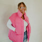 Pretty In Pink Oversized Puffer Vest vest Hyfve 