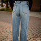 Sarah 90's Wide Leg Straight Jeans Jeans kancan 