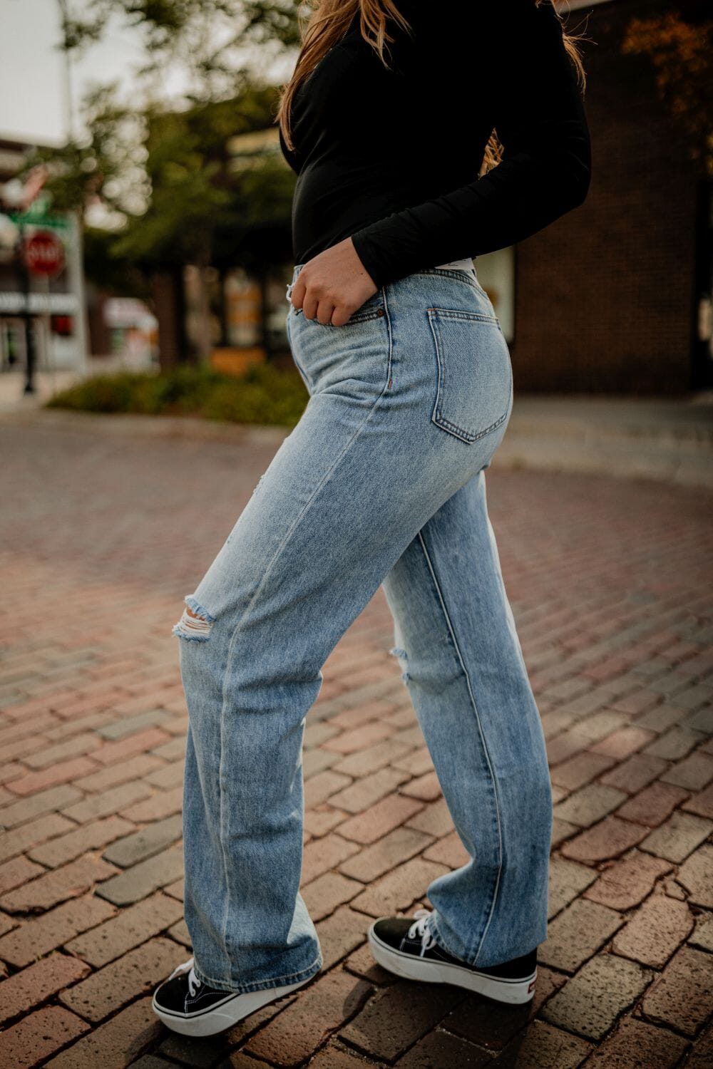 Sarah 90's Wide Leg Straight Jeans Jeans kancan 