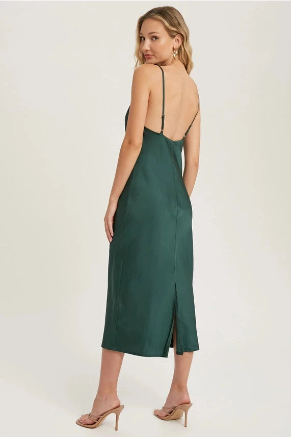 Satin Midi Slip Dress Fray Clothing 