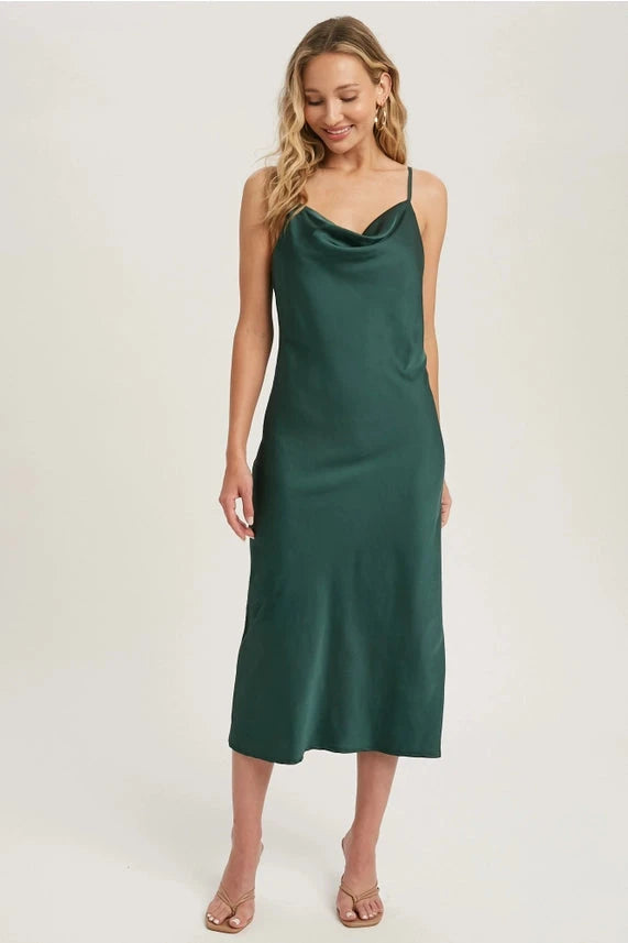 Satin Midi Slip Dress Fray Clothing 