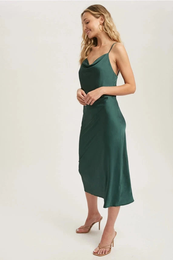 Satin Midi Slip Dress Fray Clothing 