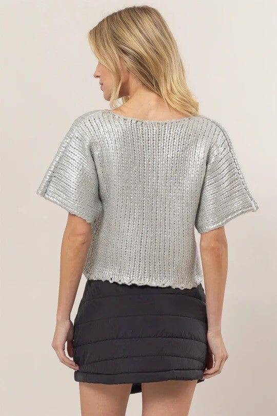 Silver Lining Short Sleeve Sweater Sweater Hyfve 