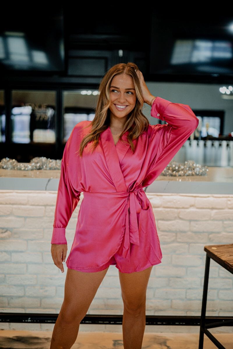 Sophie Hot Pink Romper romper nash grey 