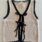 Stella Scalloped Vest Top blu pepper 